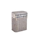 Cos rufe din rattan gri Elegantly 38x25x48 cm