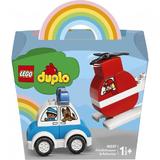 Lego Duplo - Elicopter de pompieri si masina de politie 10957, 14 piese