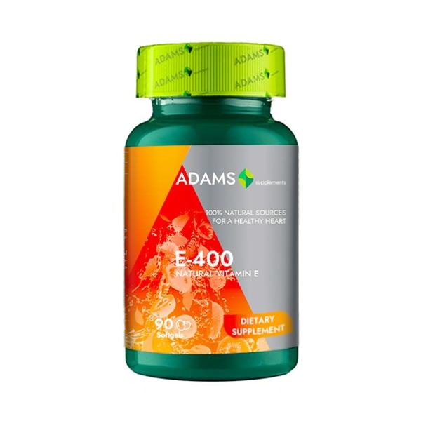 Vitamina E-400 Natural Vitamin E Adams Supplements, 90 capsule