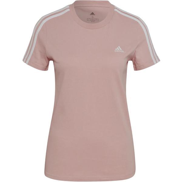 Tricou femei adidas LOUNGEWEAR Essentials Slim 3-Stripes HF7236, S, Roz