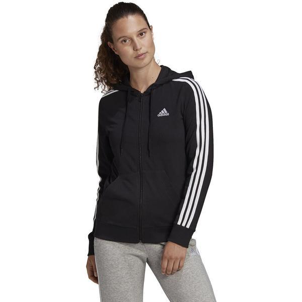 Hanorac femei adidas Essentials Single Jersey 3-Stripes GL0798, XS, Negru