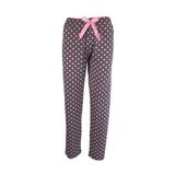 Pantaloni pijama dama, Univers Fashion, gri deschis cu buline roz, 2XL