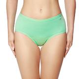 Chiloti menstruali reutilizabili din bumbac organic FEMIEKO, model IDA, absorbtie ridicata, culoare verde, 12-14 ani, marimea 3XS