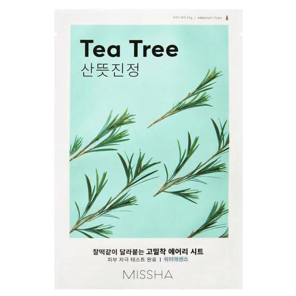 Masca cu extract de arbore de ceai &ndash; calmanta Airy Fit Sheet Mask (Tea Tree), Missha, 19g