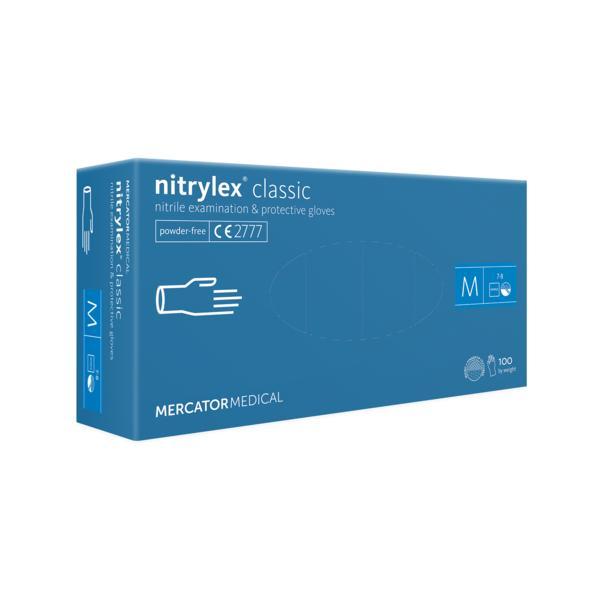 Set Manusi Nitrylex classic, Nitril, nepudrate, albastru, M, 100buc