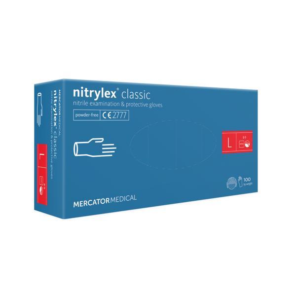 Set Manusi Nitrylex classic, Nitril, nepudrate, albastru, L, 100buc