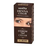 Vopsea crema de sprancene cu Henna, Eyebrow Tint Cream, 3.0, Maro, 15ml