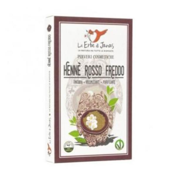 Vopsea semi permanenta Henna Rosu Rece Le Erbe di Janas 100gr