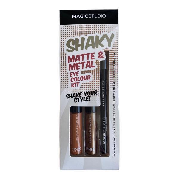 Set creion si fard lichid de pleoape Matte &amp; Metal Magic Studio Maro 60751N3, 8g