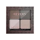 Set 4 culori fard de pleoape HD Beauty, Metallic Effect, Revers, nr.05, nude, 9g