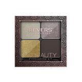 Set 4 culori fard de pleoape HD Beauty, Metallic Effect, Revers, nr.09, maro, 9g