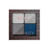 Set 4 culori fard de pleoape HD Beauty, Metallic Effect, Revers, nr.02, albastru, 9g