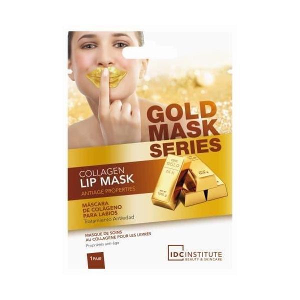 Masca pentru buze cu efect de stralucire si anti-imbatranire Gold collagen IDC Institute 3421, 1g