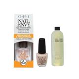 Kit OPI Intarirea Unghiilor, Tratament Nail Envy Strenghener 15ml, Lac De Unghii OPI Nail Lacquer Bubble Bath 15ml, Dizolvant Profesional 118ml