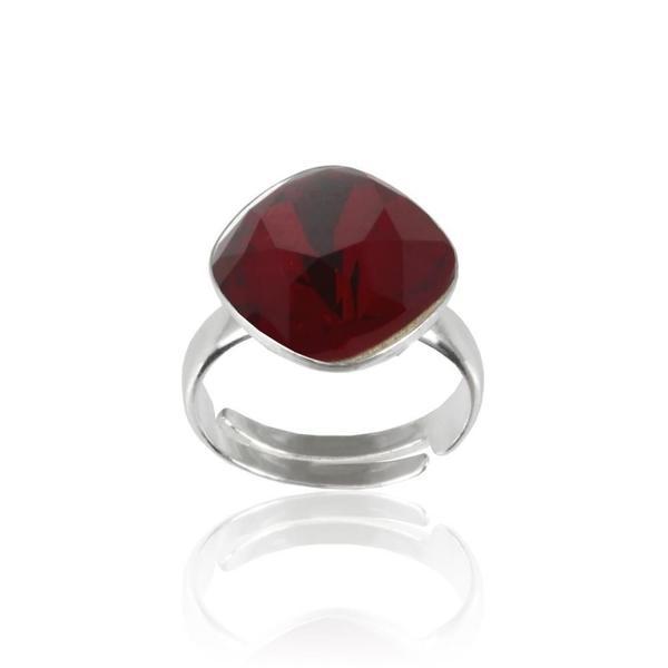 Inel argint, Inel Swarovski Cushion Cut Siam 12mm (Bijuterii Argint)