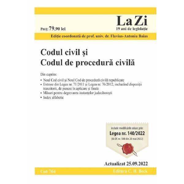 Codul civil. Codul de procedura civila Act. 25 septembrie 2022 - Flavius-Antoniu Baias, editura C.h. Beck