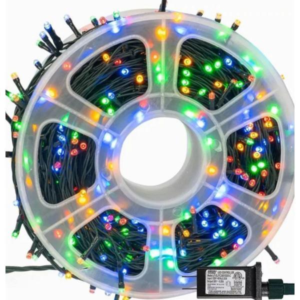 Instalatie de Craciun, Tip Liniara Rola 100 m, 500 LED-uri, Multicolor