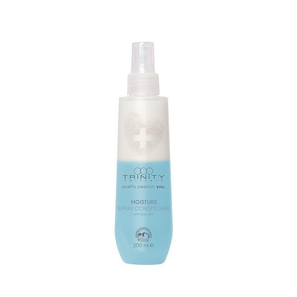 Spray conditioner hidratant cu aloe vera pentru par Essentials Moisture Trinity Haircare, 200 ml