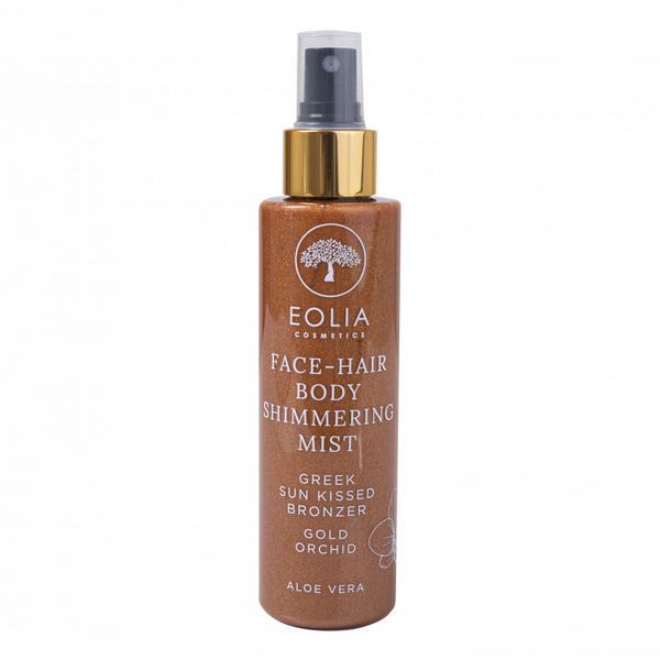 Eolia Cosmetics Eolia Spray Hidratant pentru Par si Corp Sidefat Auriu si Aroma de Orhidee 150 ml / 5.07 fl. oz
