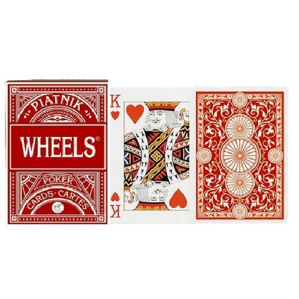 Carti de joc piatnik - Wheels poker red