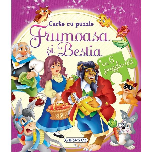 Carte cu puzzle. Frumoasa si Bestia, editura Girasol