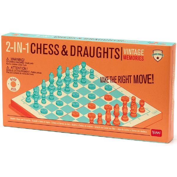 Joc sah si dame: Wooden Chess and Draughts