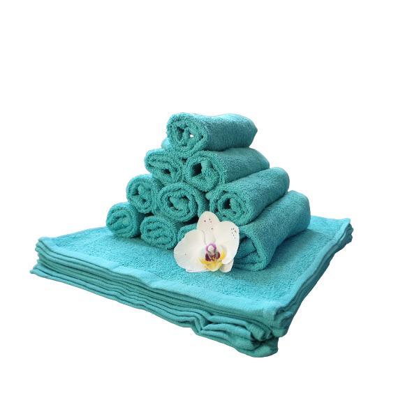 Set 5 prosoape pentru bucatarie, 30x30 cm, 100% bumbac Verde menta