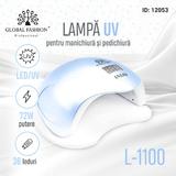 Lampa pentru unghii LED/UV 72W Global Fashion L-1100, blue