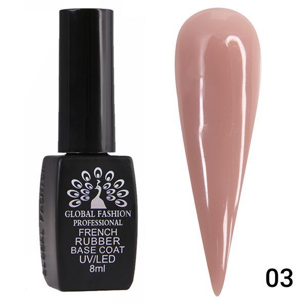 Base Coat French, Global Fashion, 8 ml, 03 Roz