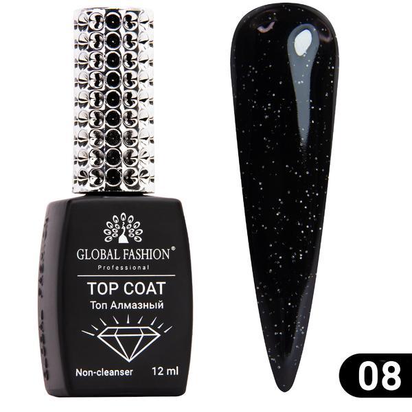 Top Coat Galaxy, Global Fashion, 12 ml, Transparent, 08