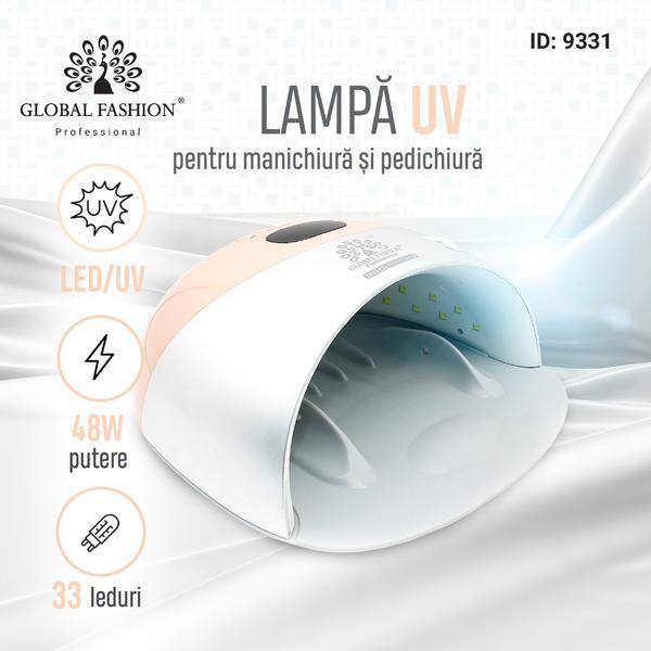 Lampa pentru unghii LED/UV 48W Global Fashion G8, Piersica