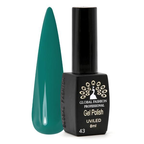 Oja semipermanenta Black Elite, Global Fashion 8 ml, Verde 043