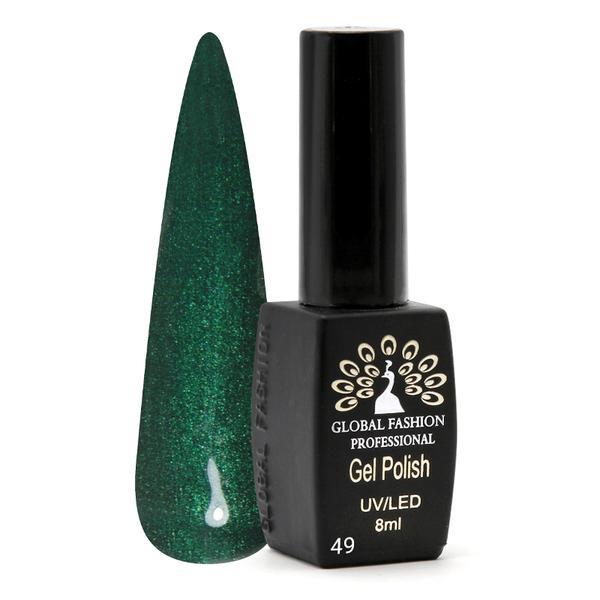 Oja semipermanenta Black Elite, Global Fashion 8 ml, Verde 049