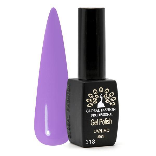 Oja semipermanenta Black Elite, Global Fashion 8 ml, Violet 318