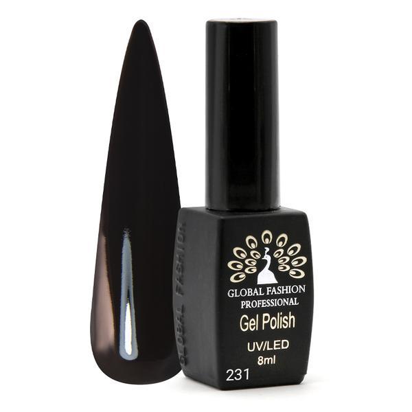 Oja semipermanenta Black Elite, Global Fashion, 8 ml, Negru 231