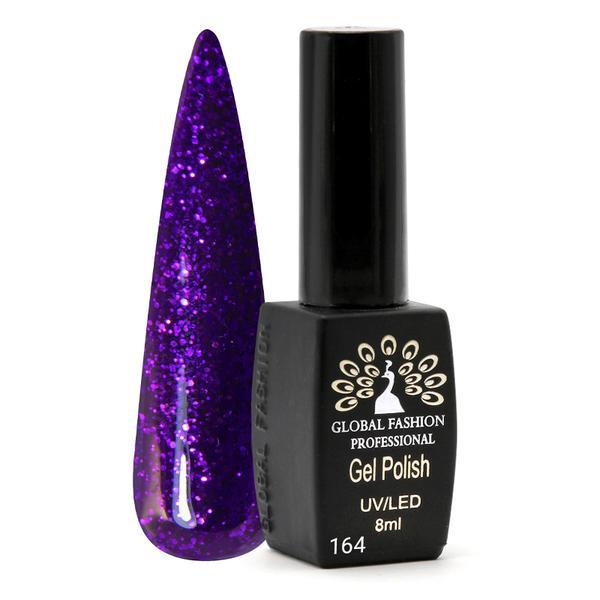 Oja semipermanenta Black Elite, Global Fashion 8 ml, Violet 164