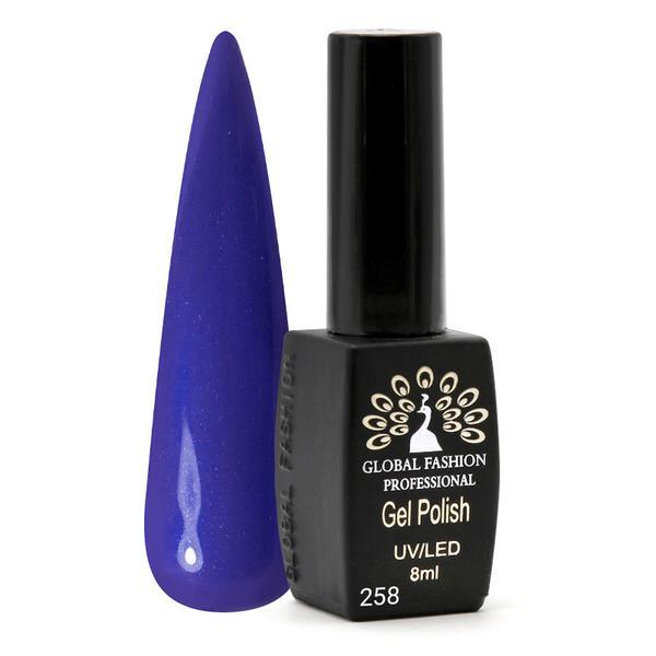 Oja semipermanenta Black Elite, Global Fashion, 8 ml, Albastru 258