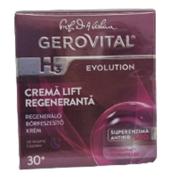 Crema Lift Regeneranta de Noapte - Gerovital H3 Evolution Regenerating Lifting Night Care, 50ml