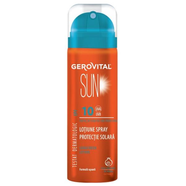 Lotiune Spray Protectie Solara SPF 10 - Gerovital Sun Sunscreen Lotion SPF 10, 150ml