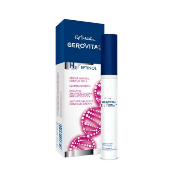 Crema Antirid Contur Ochi - Gerovital H3 Retinol Anti-Wrinkle Eye Contour Cream, 15ml