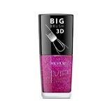 Lac de unghii Vip, 3D, Revers, sclipici roz, 12 ml, Nr 206