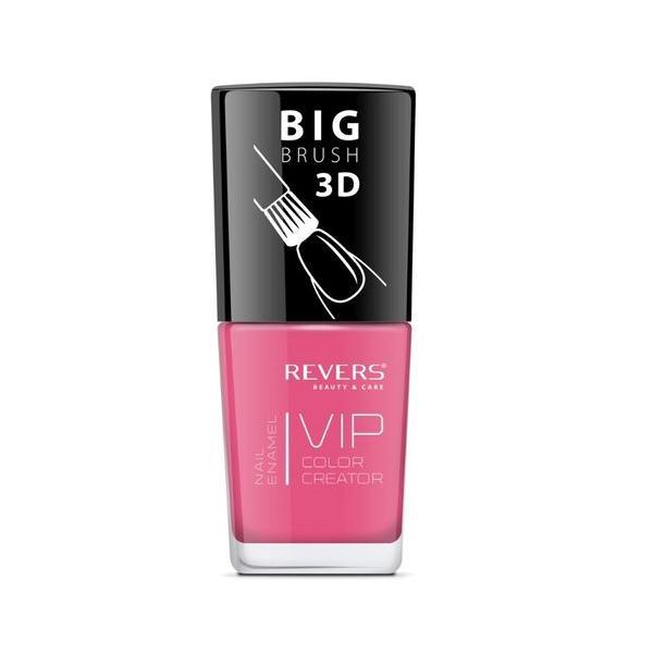 Lac de unghii Vip, 3D, Revers, roz nude, mat, 12 ml, Nr 124