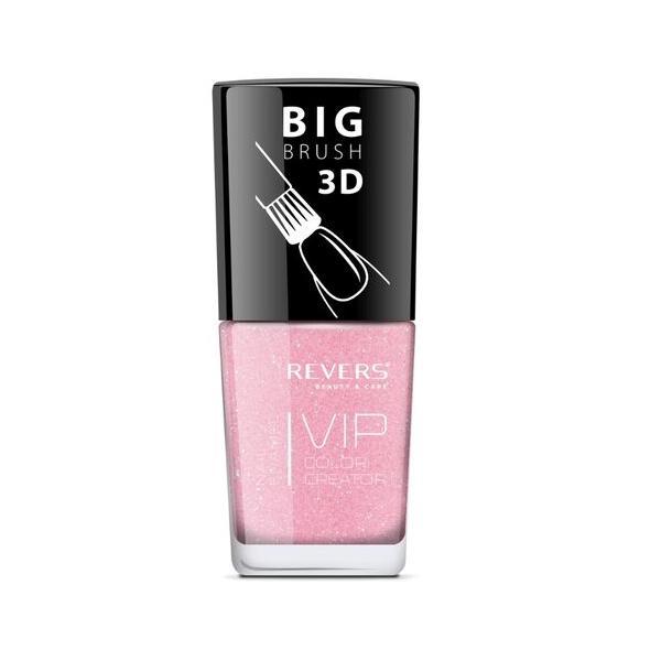 Lac de unghii Vip, 3D, Revers, roz, sidefat, 12 ml, Nr 043