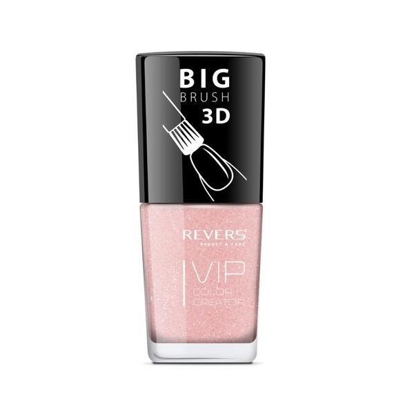 Lac de unghii Vip, 3D, Revers, roz deschis, sidefat, 12 ml, Nr 041