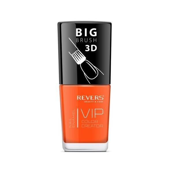 Lac de unghii Vip, 3D, Revers, portocaliu, 12 ml, Nr 121