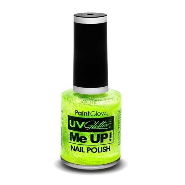 Lac de unghii cu sclipici, stralucitor in lumina UV, Glitter Me Up! UV, A41 Mint Green