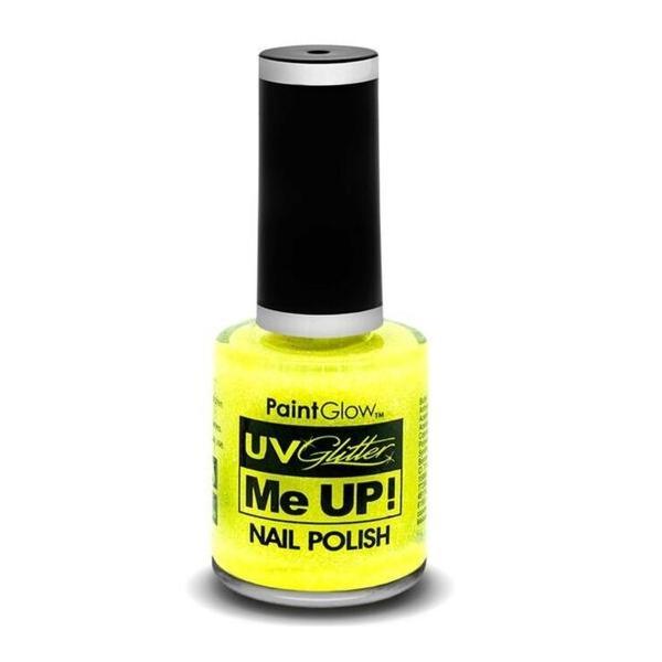 Lac de unghii cu sclipici, stralucitor in lumina UV, Glitter Me Up! UV, A39 Sherbet Lemon