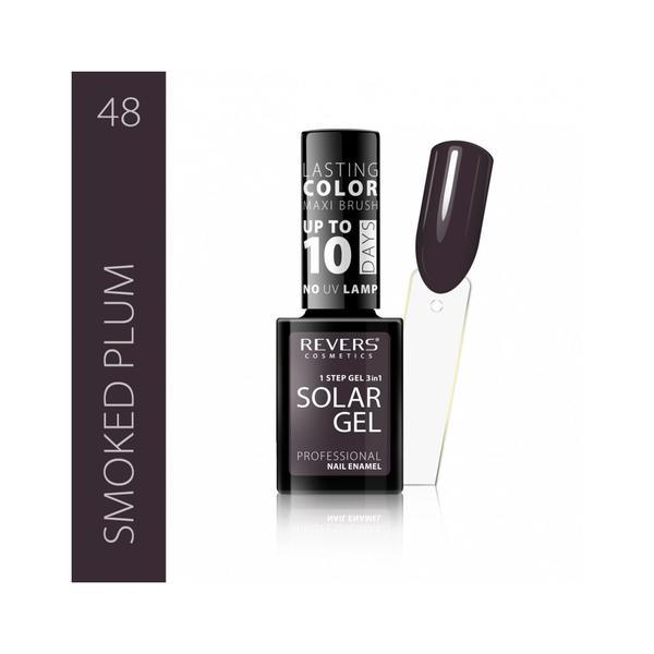 Lac de unghii solar gel, Revers, 12 ml, mov , nr 48, smoked plum