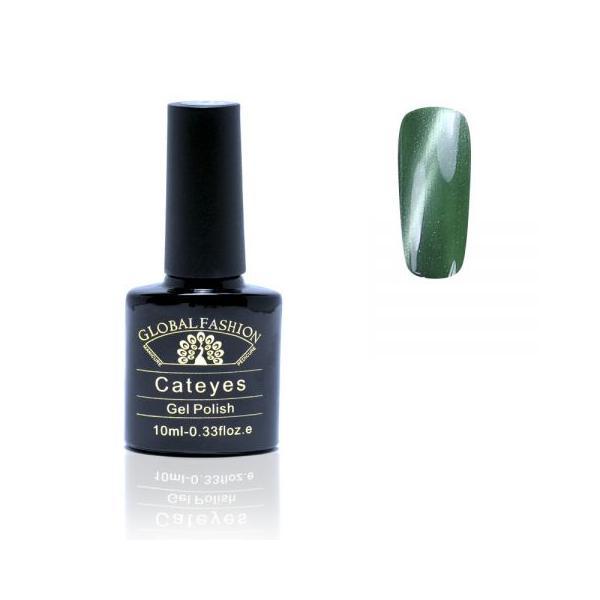 Oja semipermanenta, Global Fashion, Cat Eyes, 10 ml, Verde 15