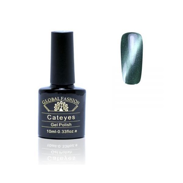 Oja semipermanenta, Global Fashion, Cat Eyes, 10 ml, Verde 07